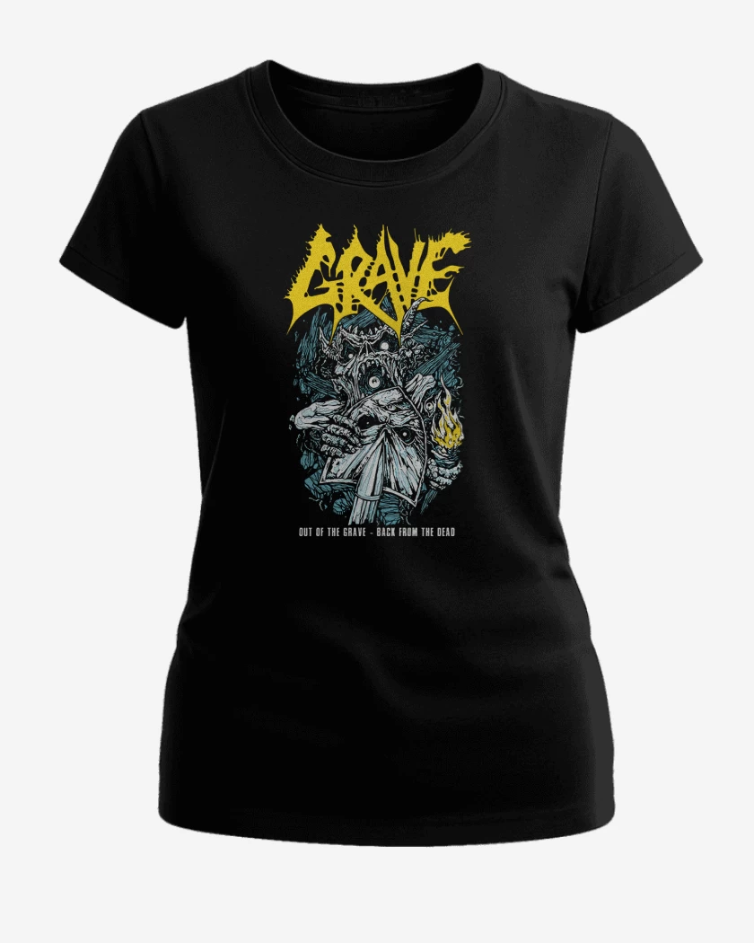 Polera de Mujer Negro de Grave Out of the Grave