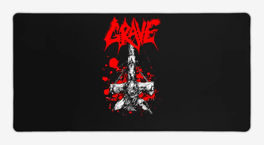 Mouse pad Gamer Negro de Grave Undead