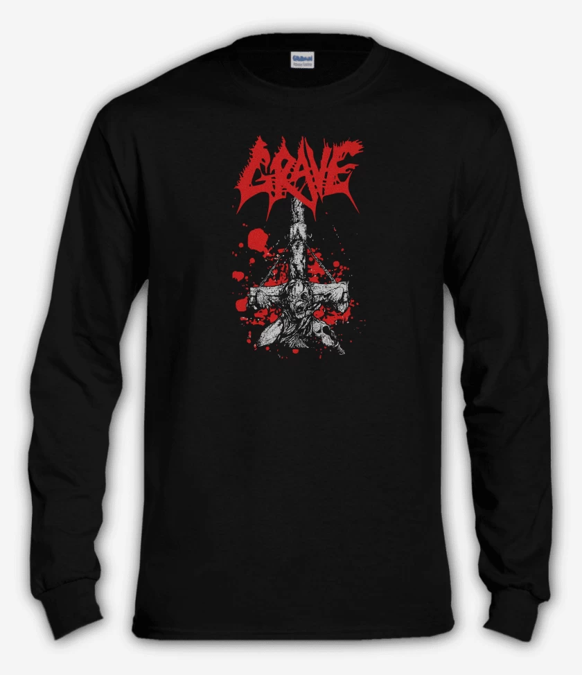Polera manga larga Negro de Grave Undead