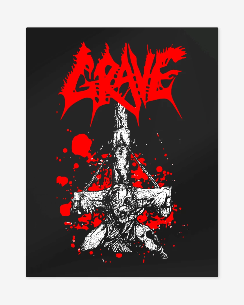 Print metalico Negro de Grave Undead