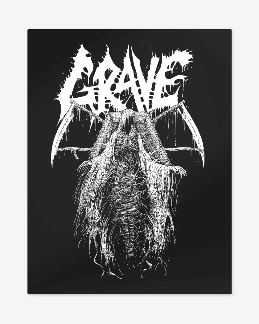 Print metalico Negro de Grave Coffin