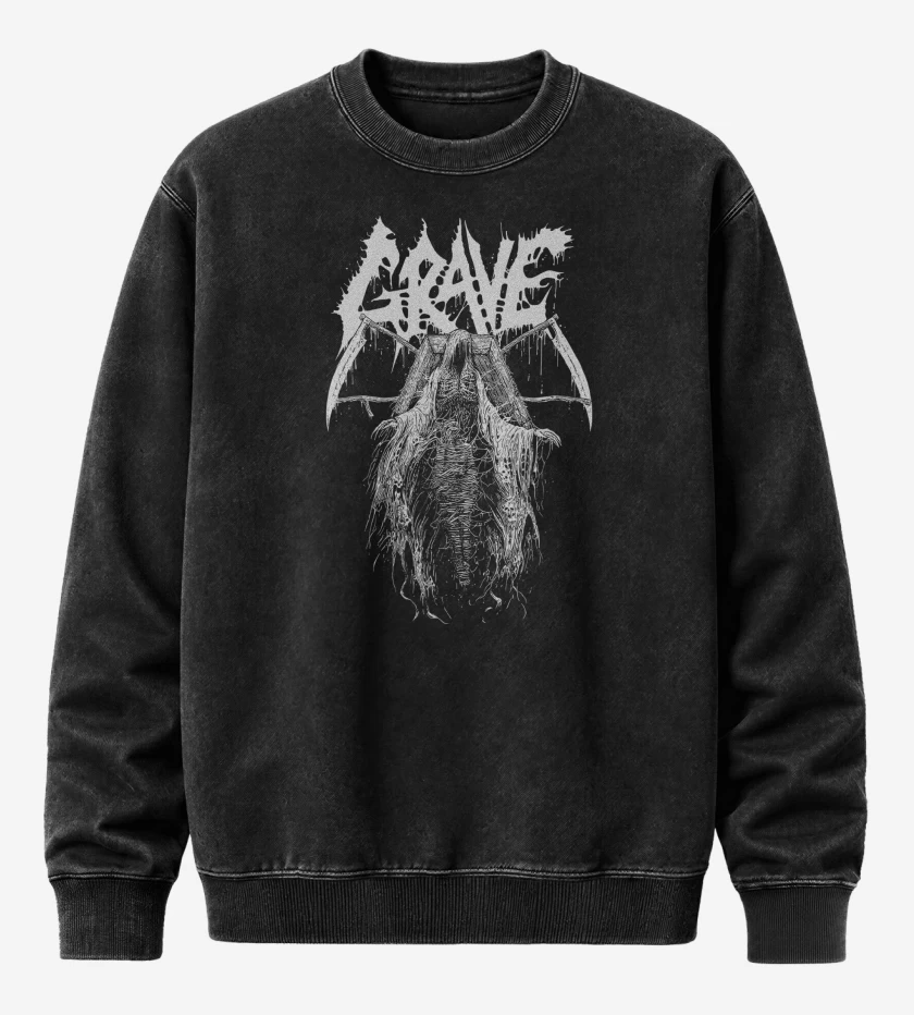 Poleron Polo Acid Wash Negro de Grave Coffin