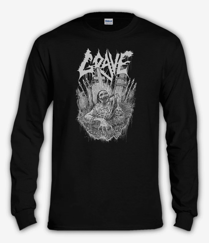 Polera manga larga Negro de Grave Tomb