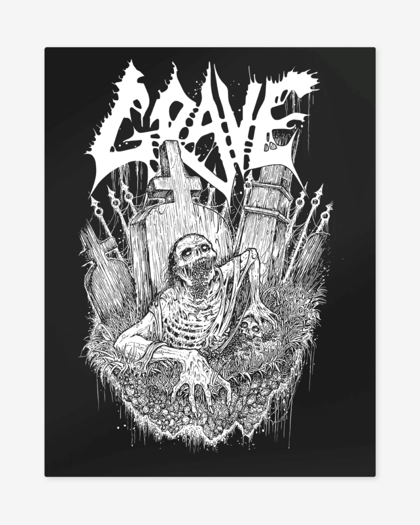 Print metalico Negro de Grave Tomb