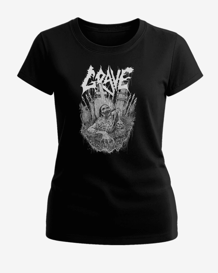 Polera de Mujer Negro de Grave Tomb