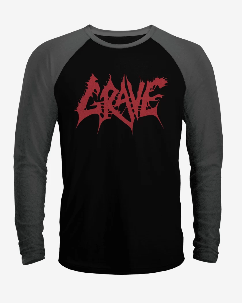 Polera Raglan Blanco / Negro de Grave Logo