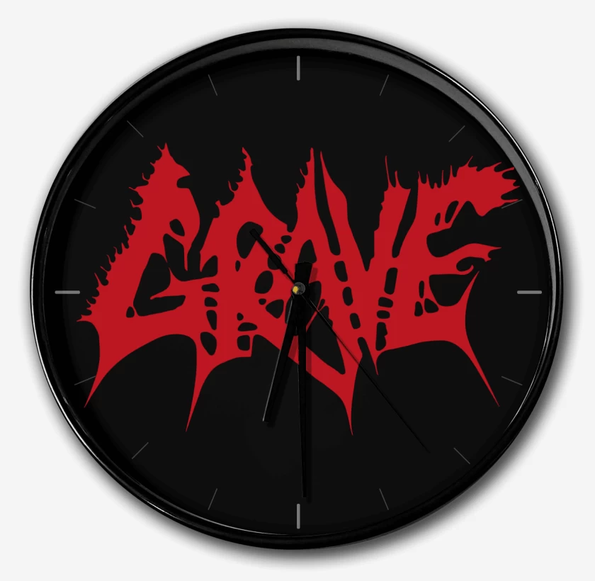 Reloj Negro de Grave Logo