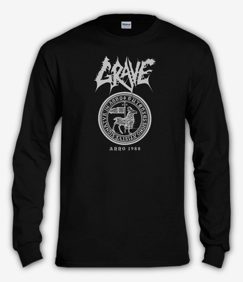 Polera manga larga Negro de Grave Anno 1988
