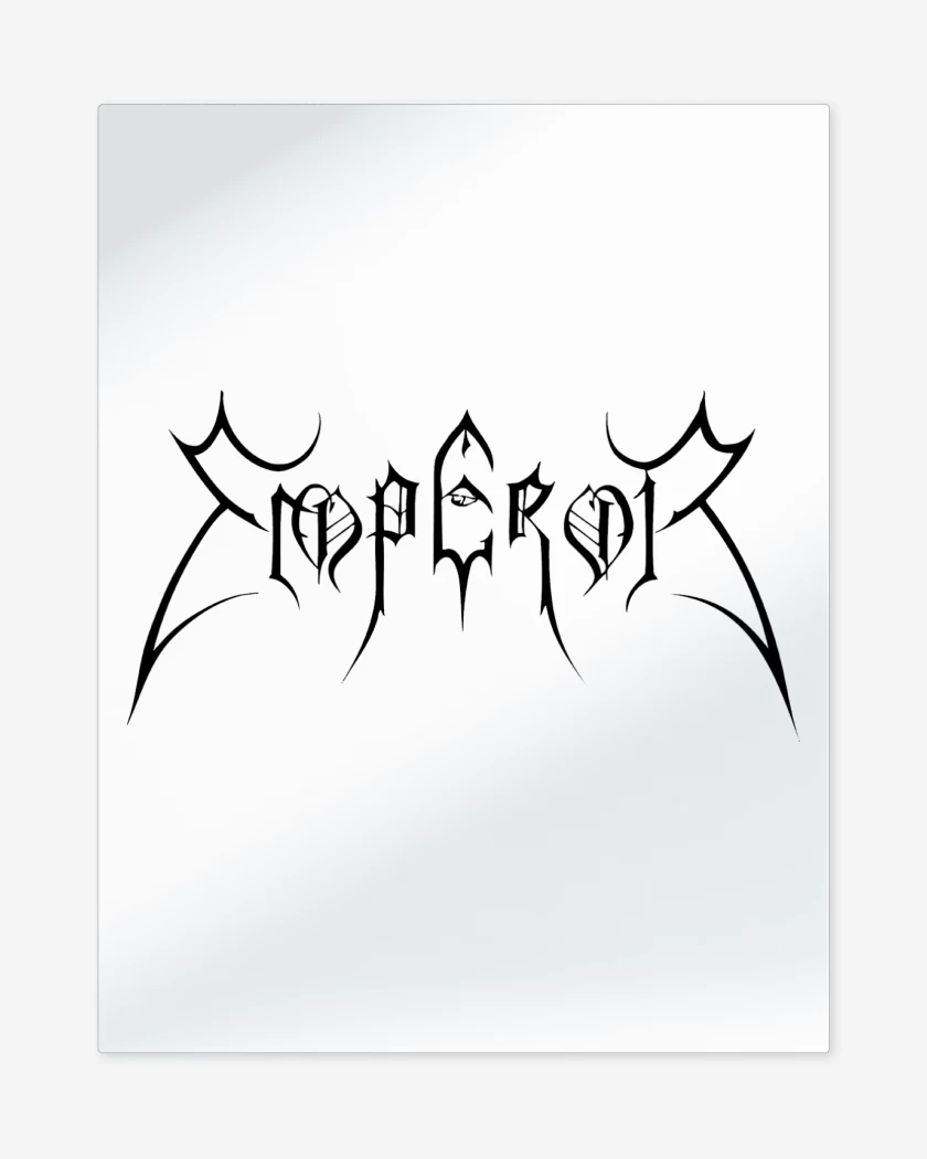 Print metalico Blanco de Emperor Logo N