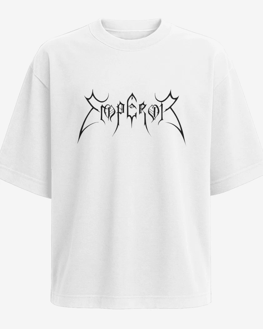 Polera Oversize Blanco de Emperor Logo N