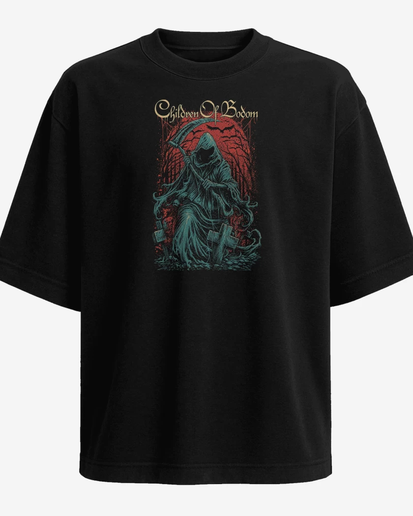 Polera Oversize Negro de Children of Bodom