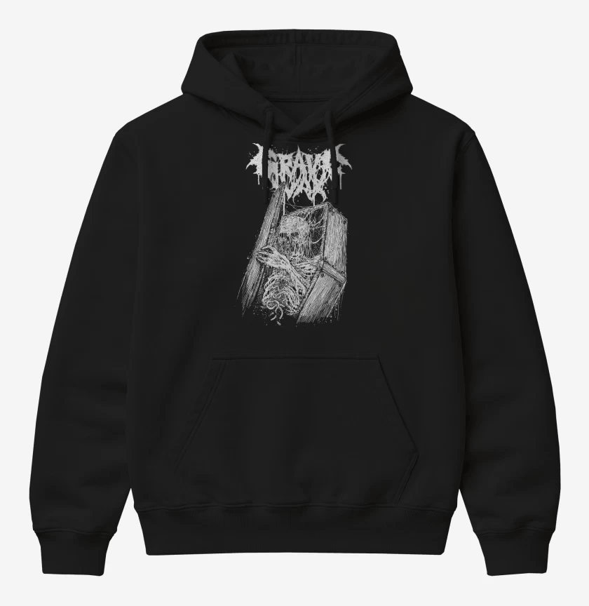 Poleron Canguro básico Negro de GRAVE WAX