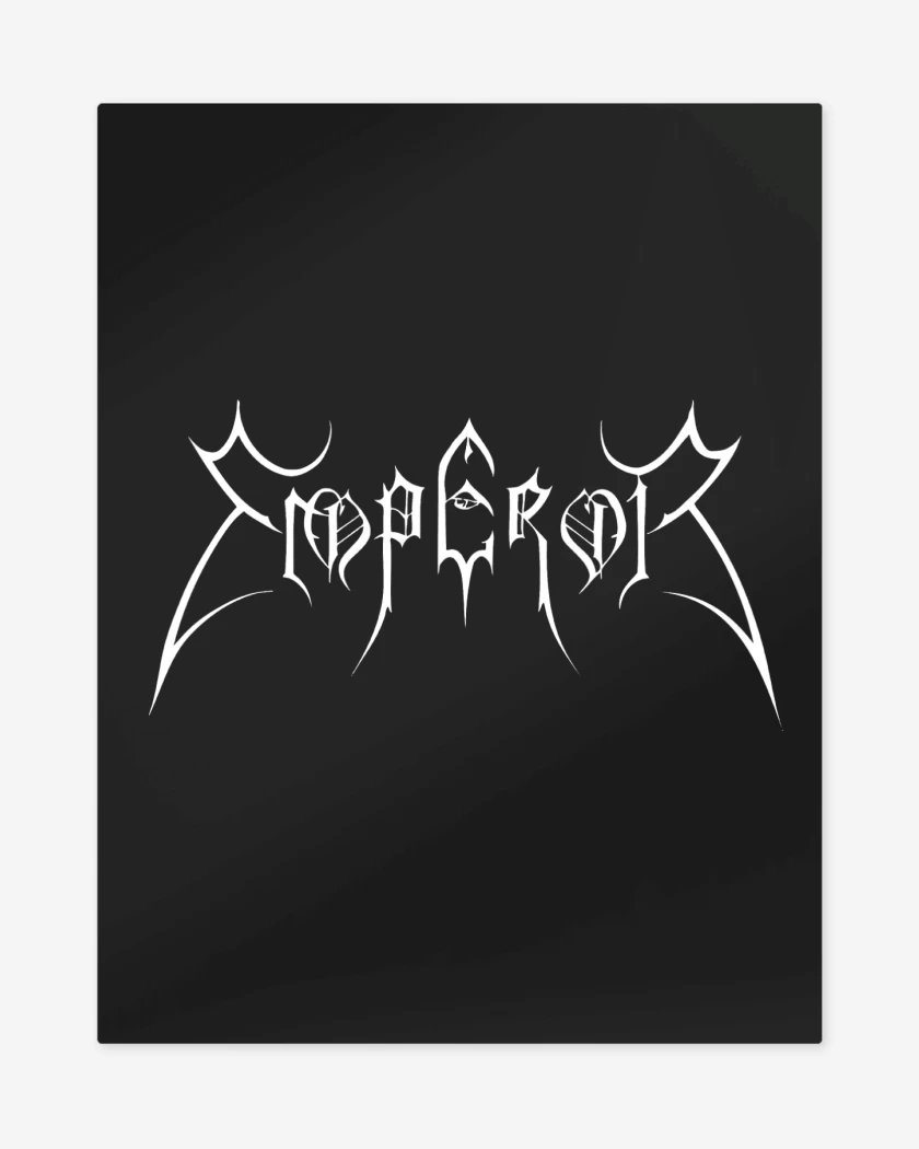Print metalico Negro de Emperor Logo B