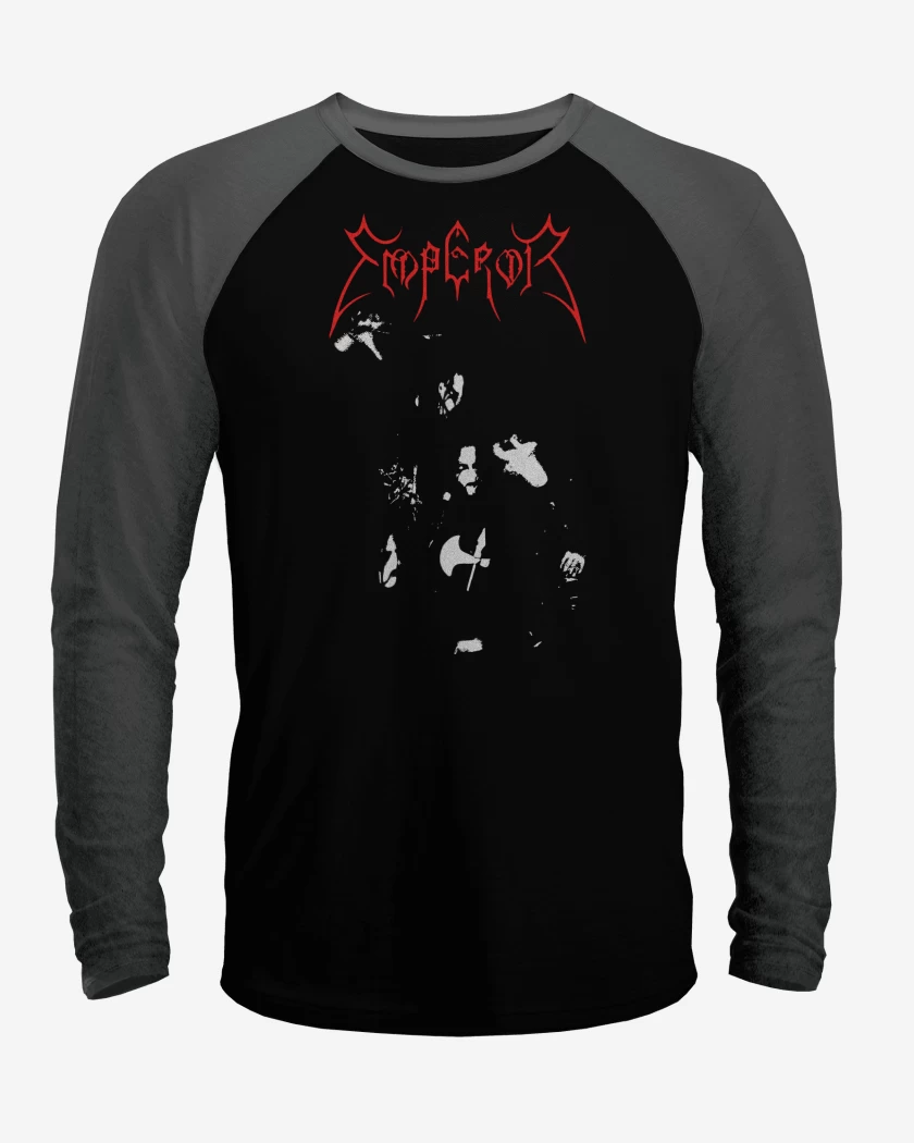 Polera Raglan Negro / Negro Heather de Emperor Band 