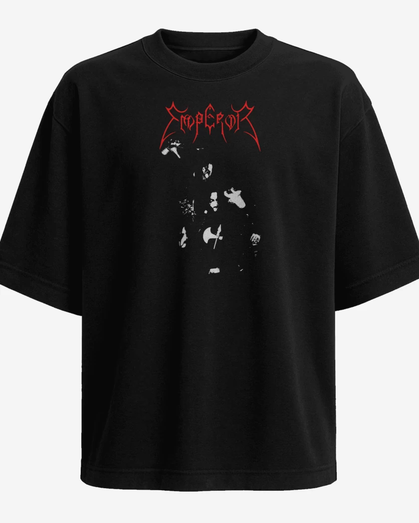 Polera Oversize Negro de Emperor Band 