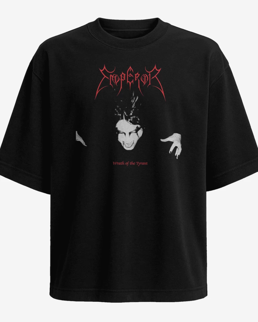 Polera Oversize Negro de Emperor Wrath of the Tyrant