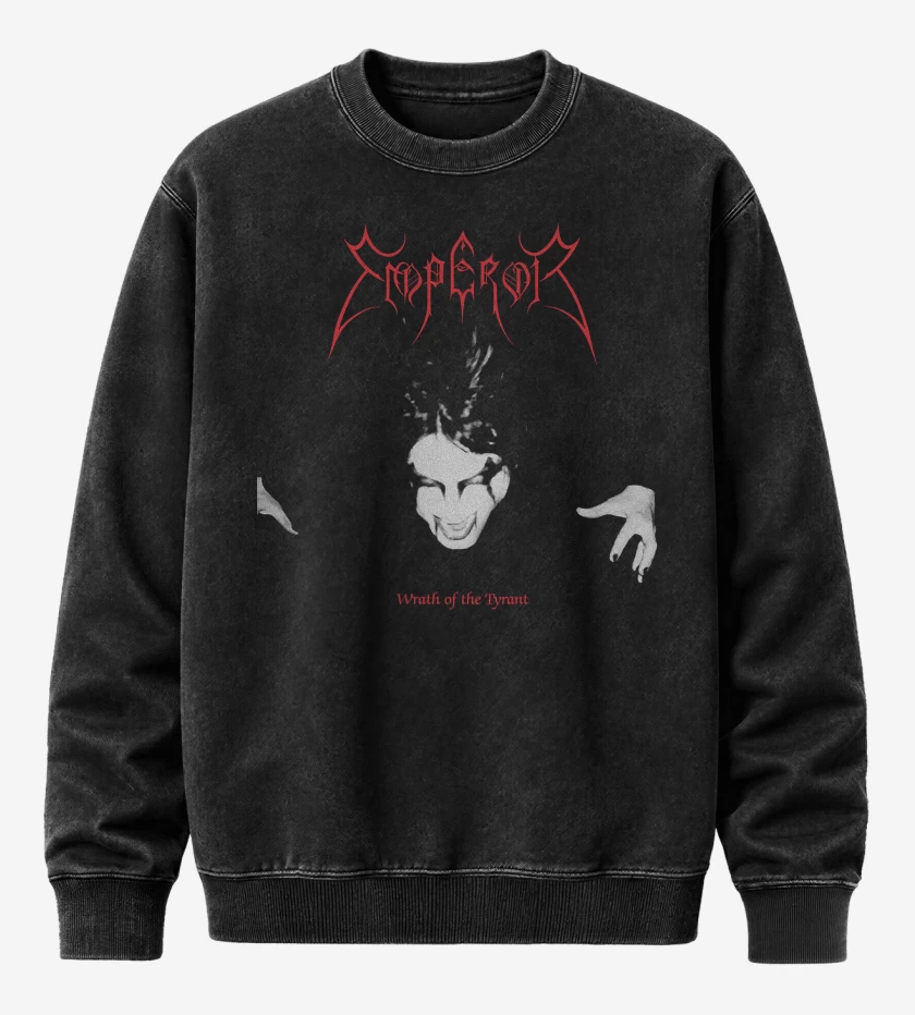 Poleron Polo Acid Wash Negro de Emperor Wrath of the Tyrant