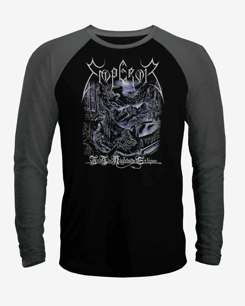 Polera Raglan Negro / Negro Heather de Emperor In The Nightside Eclipse