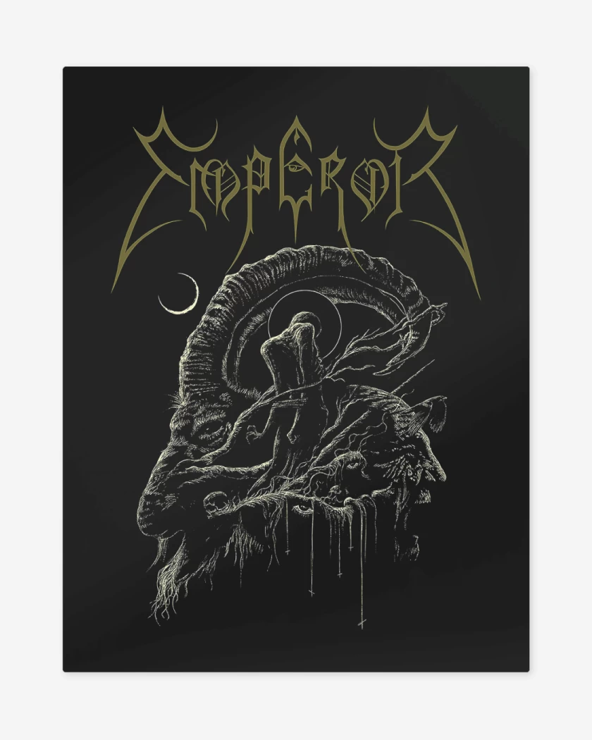Print metalico Negro de Emperor Goat