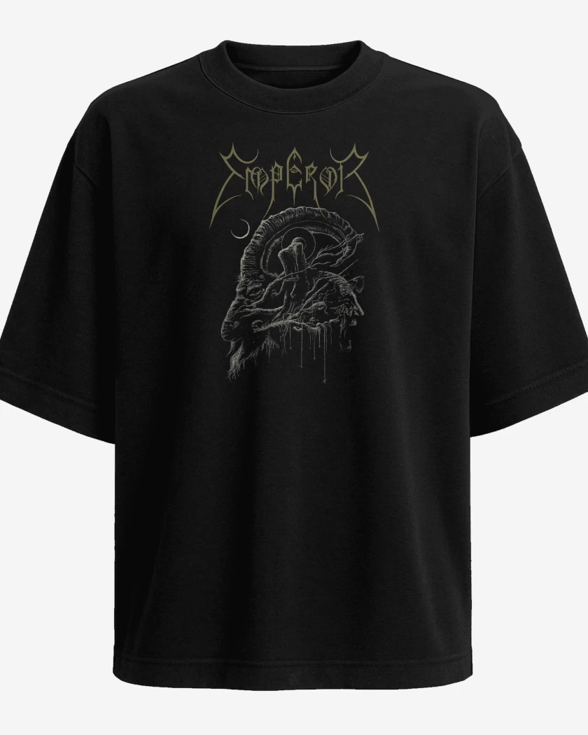 Polera Oversize Negro de Emperor Goat