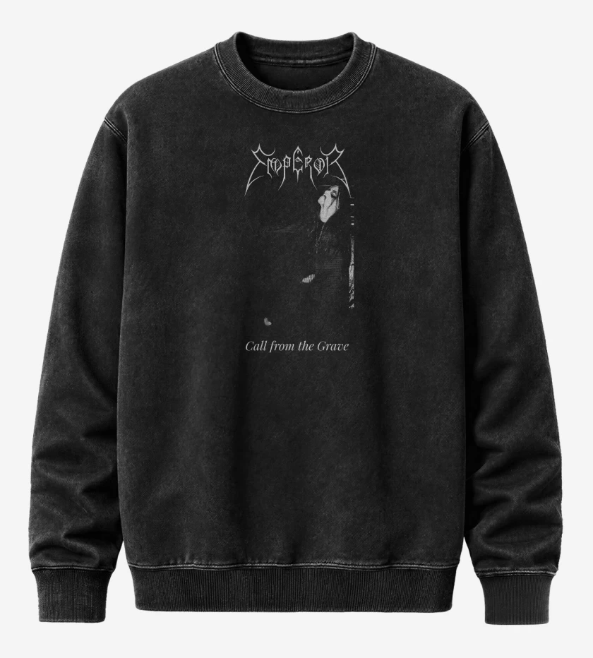 Poleron Polo Acid Wash Negro de Emperor Call From the Grace