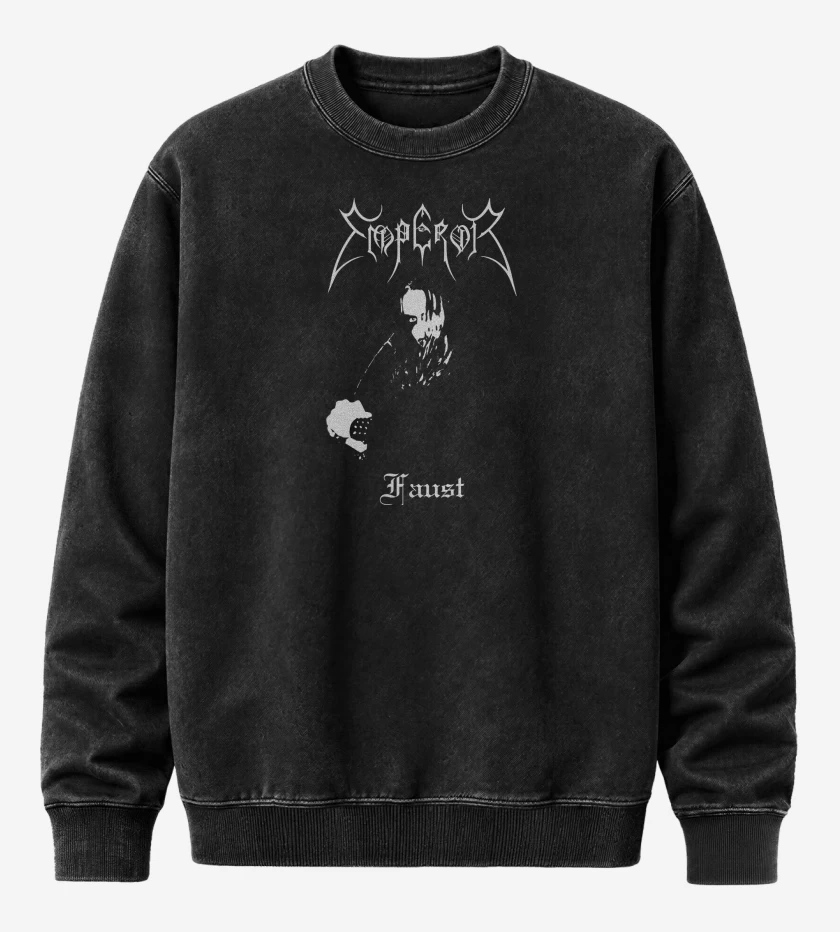 Poleron Polo Acid Wash Negro de Emperor Faust