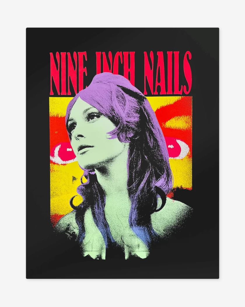 Print metalico Negro de Nine Inch Nails Manson