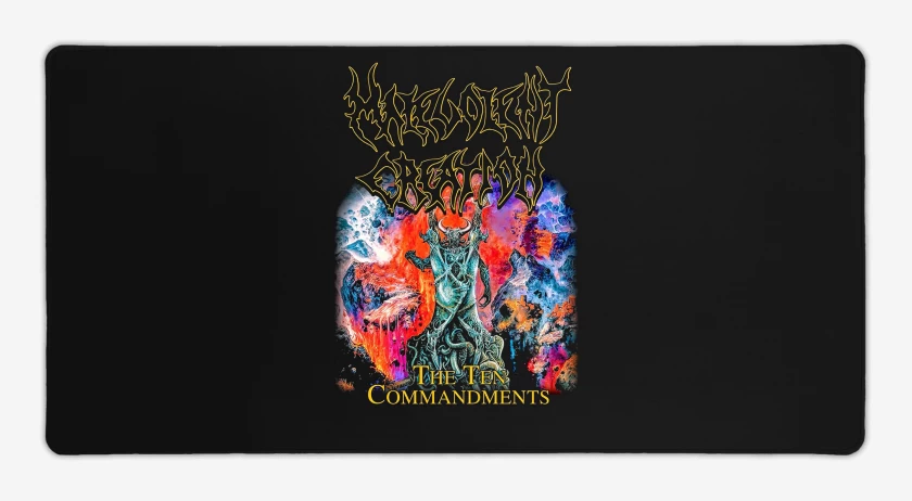 Mouse pad Gamer Negro de Malevolent Creation Ten Commandments