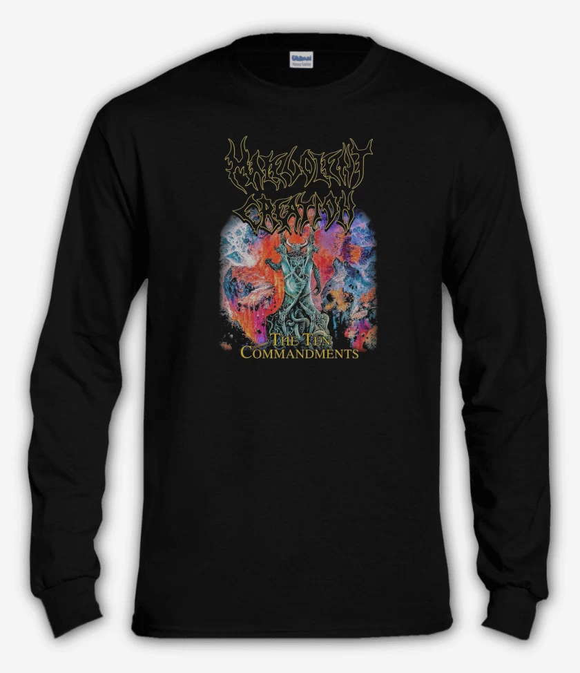 Polera manga larga Negro de Malevolent Creation Ten Commandments