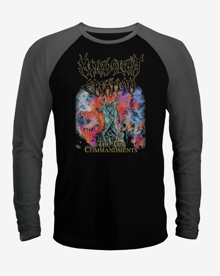 Polera Raglan Malevolent Creation Ten Commandments