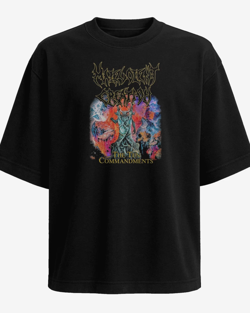 Polera Oversize Malevolent Creation Ten Commandments