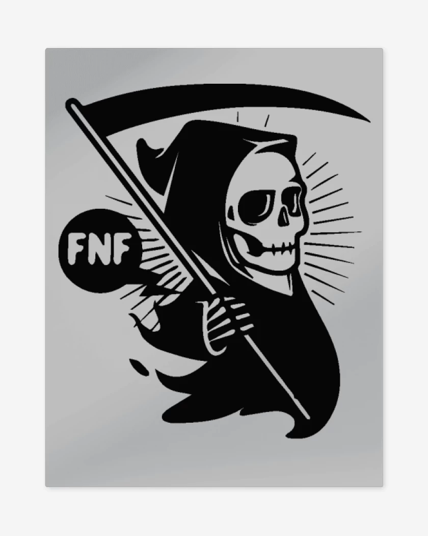 Print metalico Gris Melange de Muerte