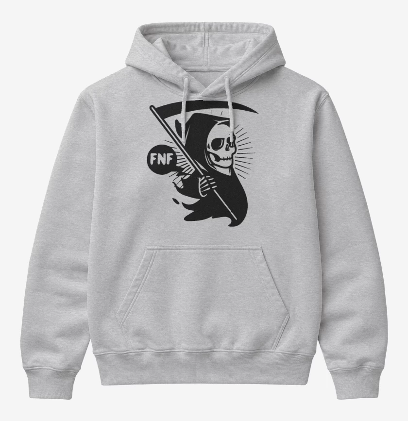 Poleron Canguro básico Gris Melange de Muerte