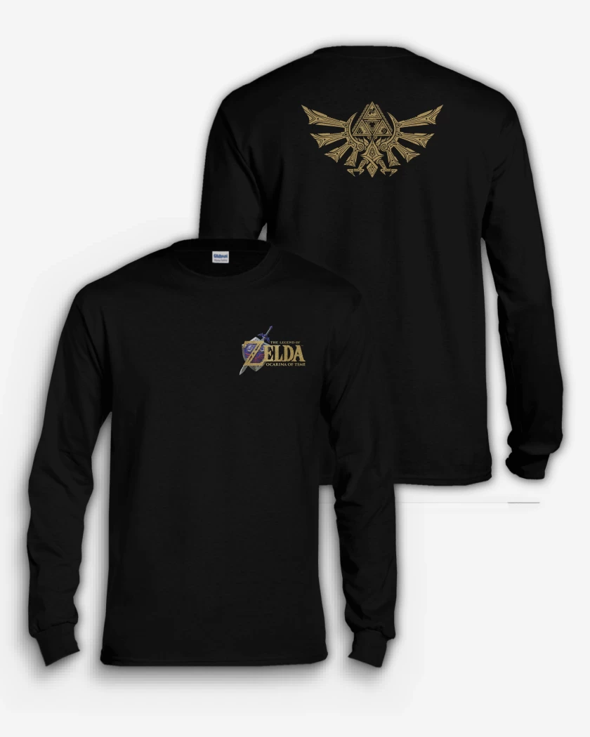 Polera manga larga Zelda ocarina logos