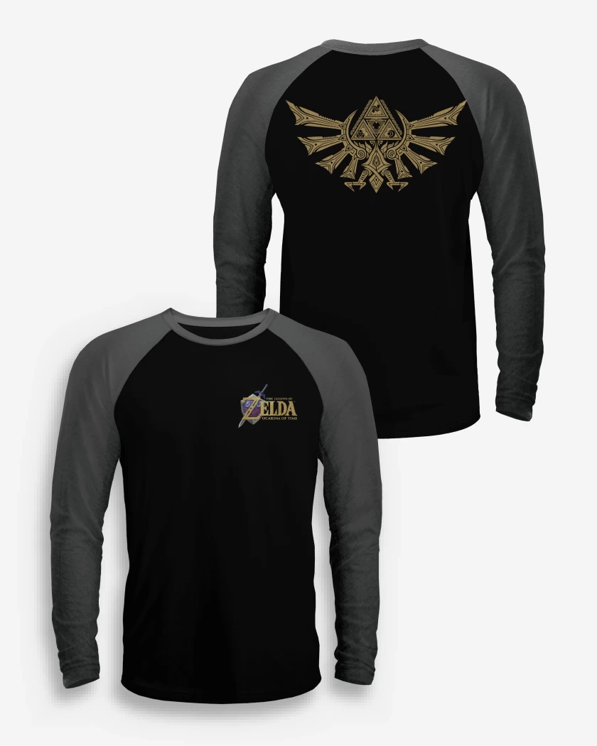 Polera Raglan Zelda ocarina logos