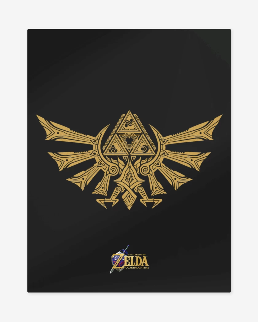 Print metalico Zelda ocarina logos