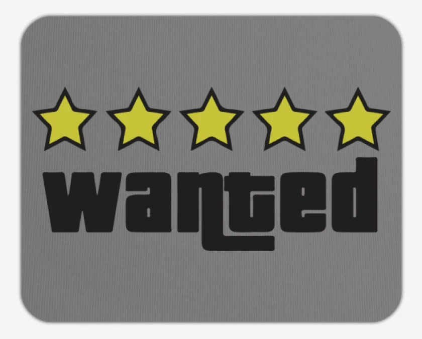 Mousepad Grand Theft Auto - Wanted