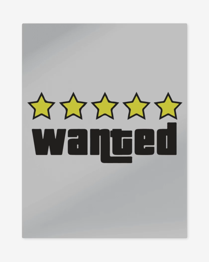 Print metalico Grand Theft Auto - Wanted