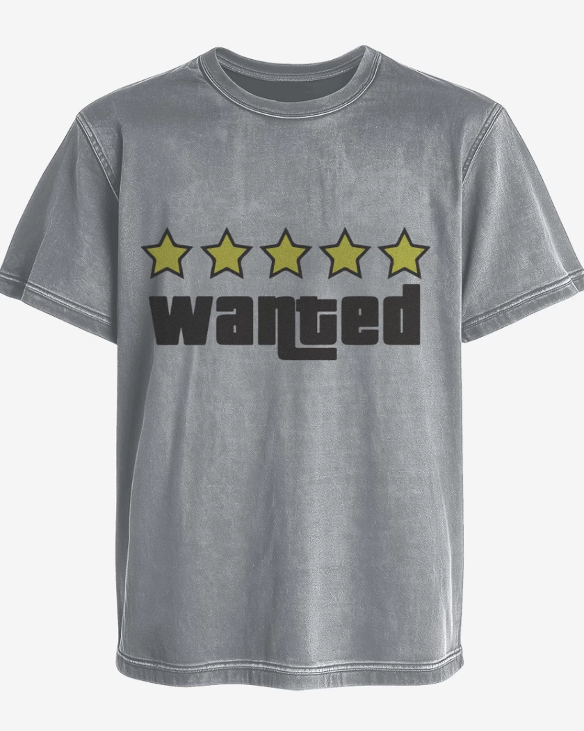 Polera desgastada Gris Melange de Grand Theft Auto - Wanted