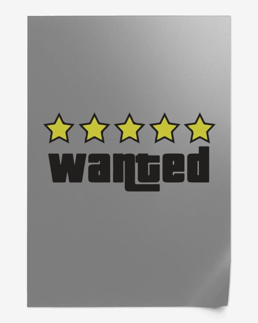Print Grand Theft Auto - Wanted