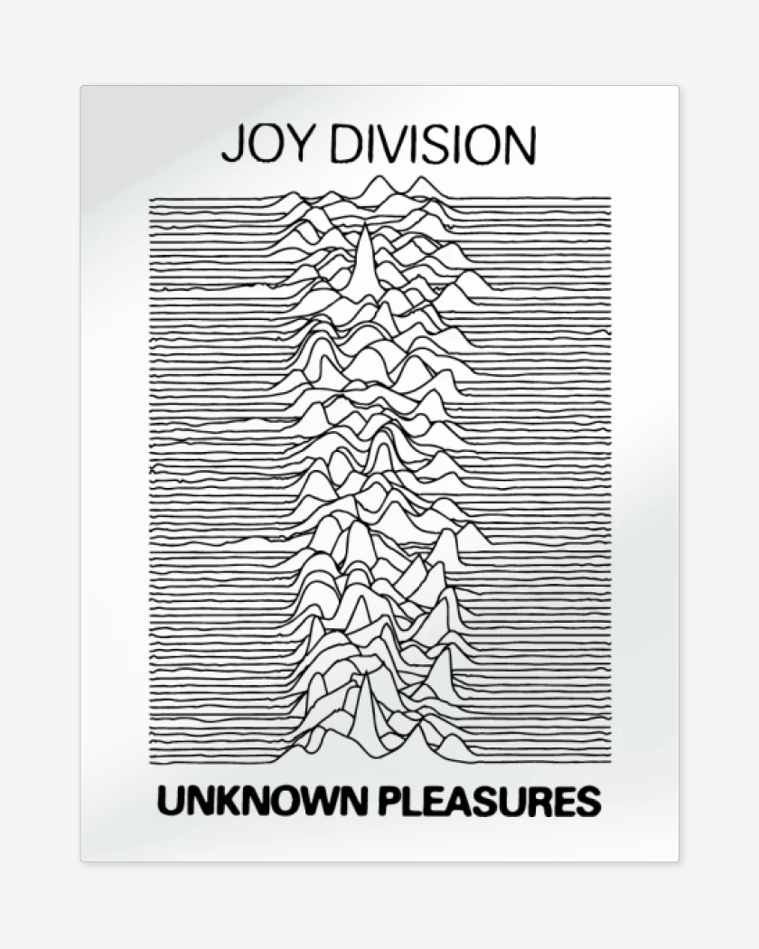 Print metalico Blanco de Joy Division