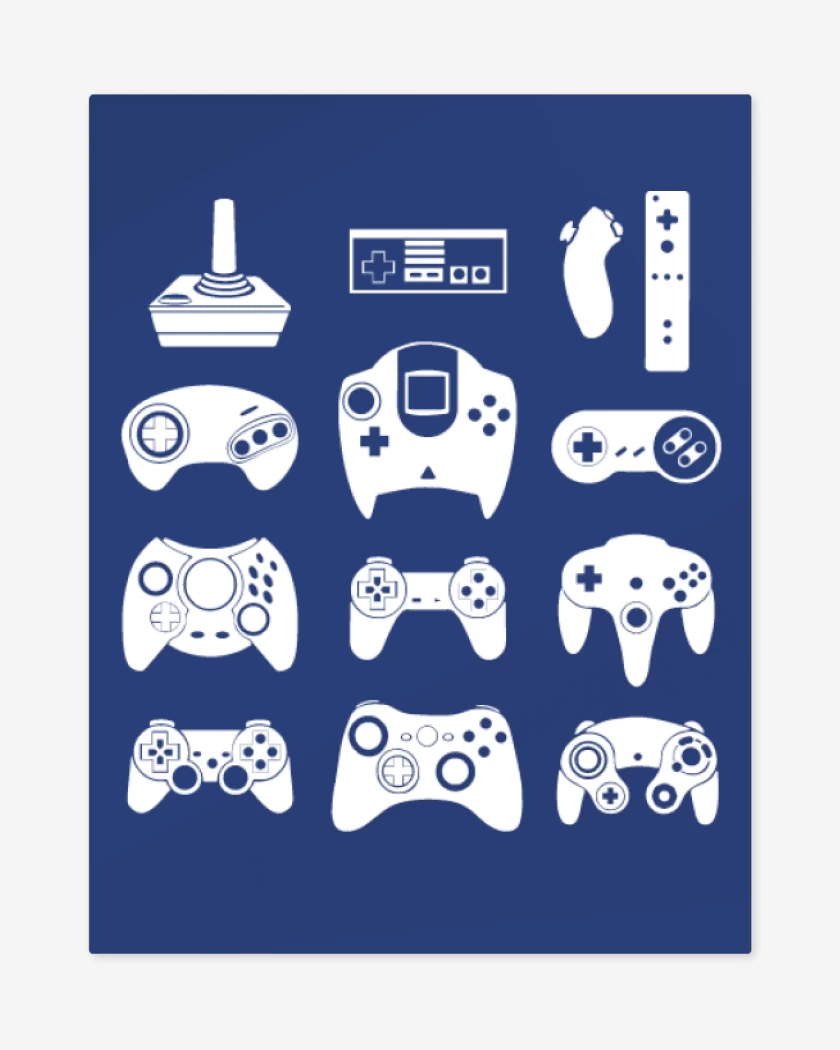 Print metalico Azul Rey de Joysticks