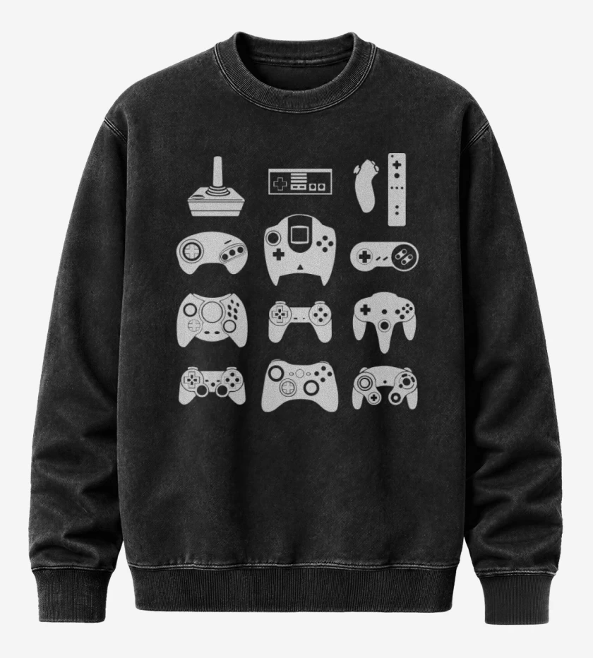 Poleron Polo Acid Wash Negro de Joysticks