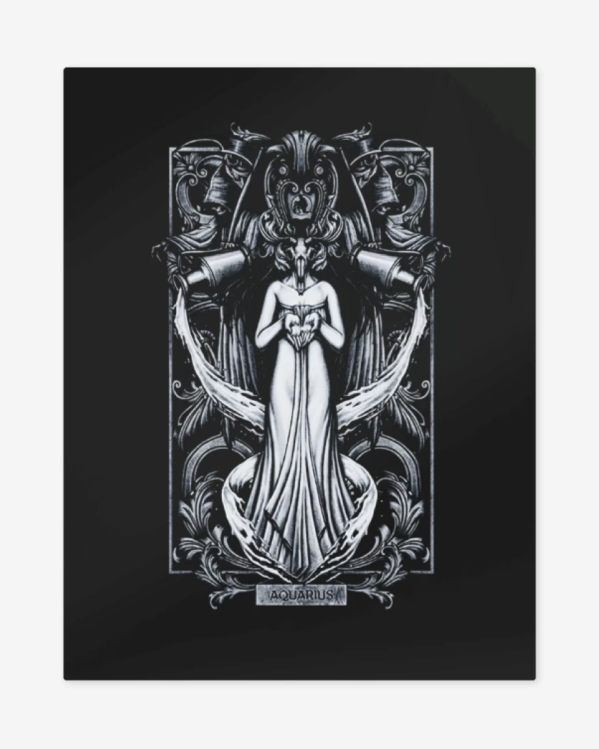 Print metalico Negro de Acuario