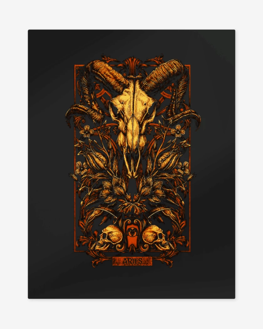 Print metalico Negro de Aries