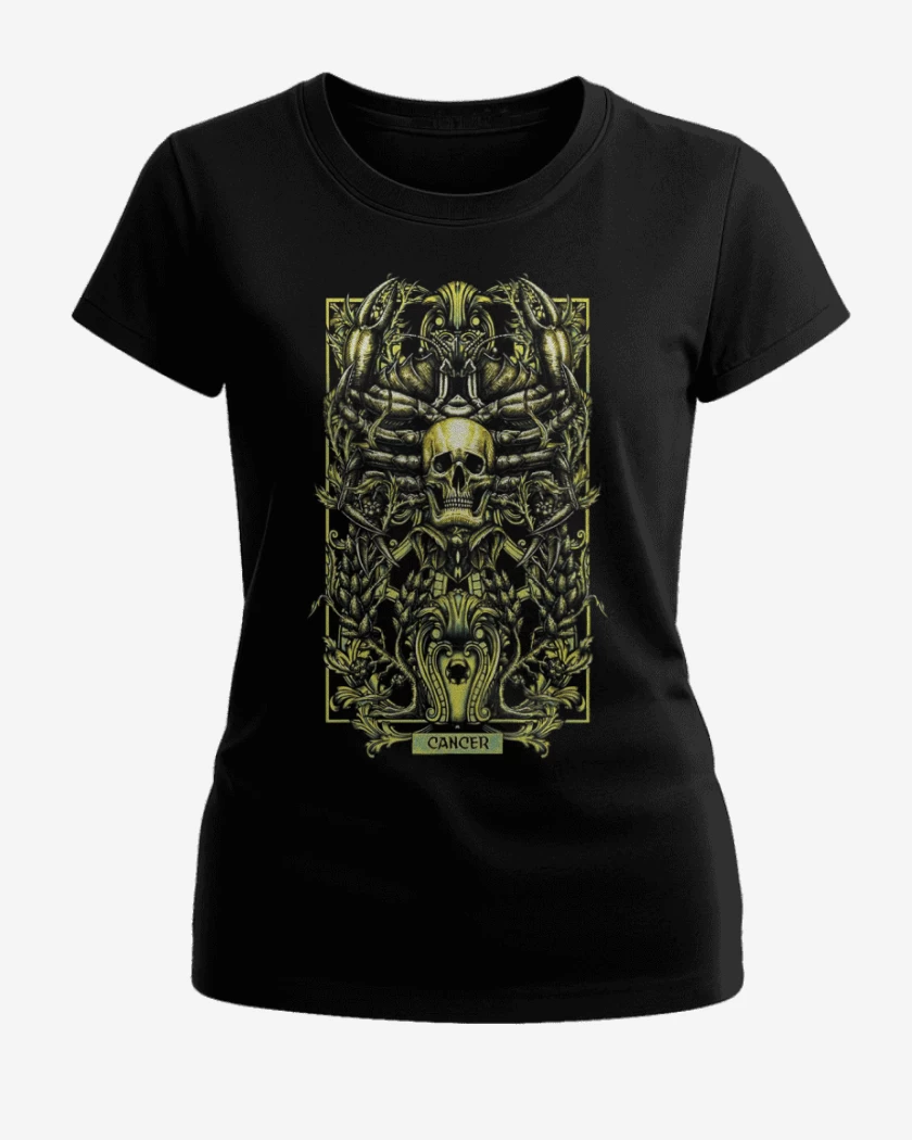 Polera de Mujer Negro de Cancer Signos