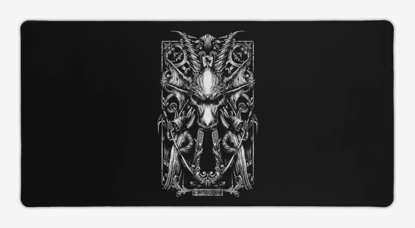 Mouse pad Gamer Negro de Capricornio signos
