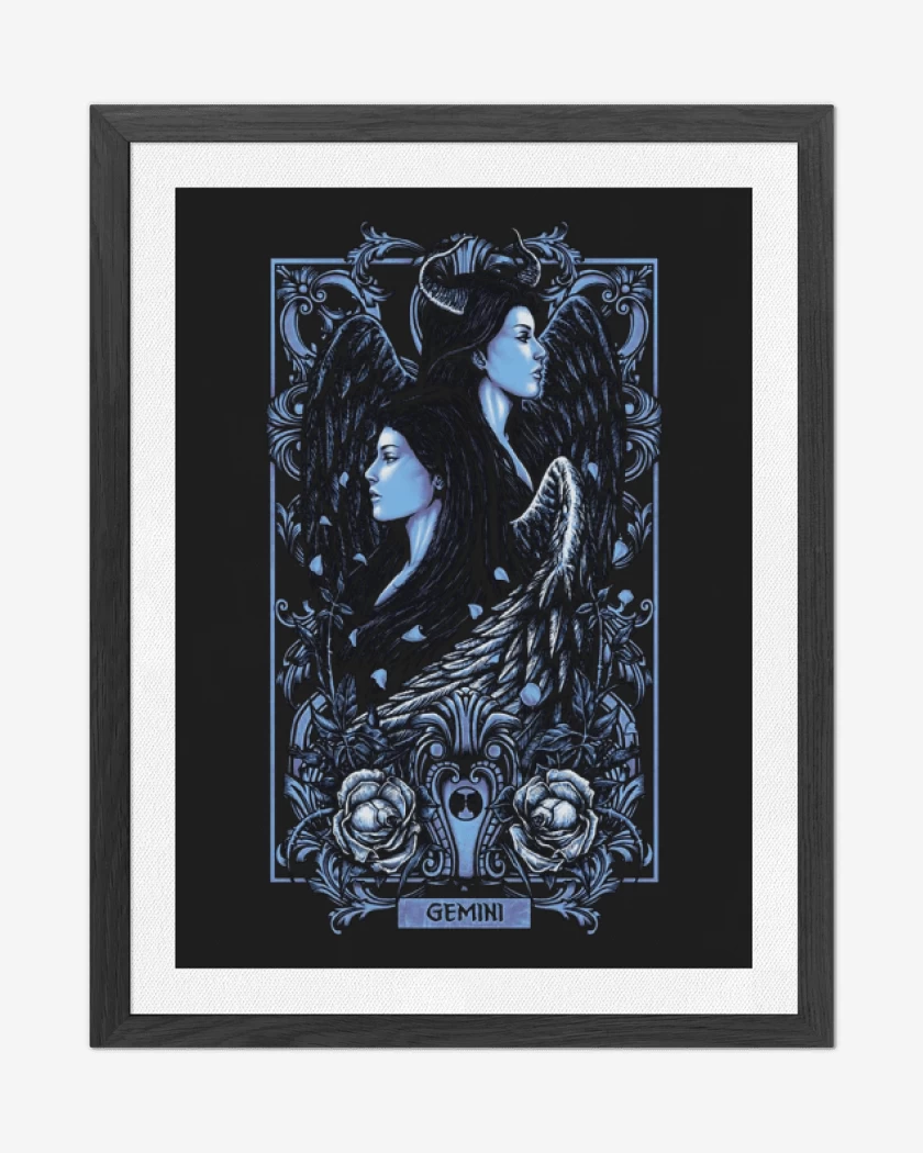 Cuadro decorativo Negro de Geminis