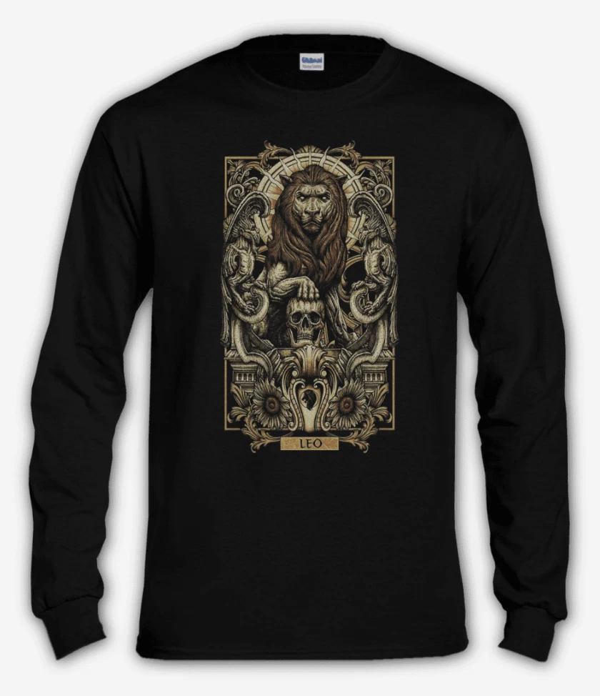 Polera manga larga Negro de Leo