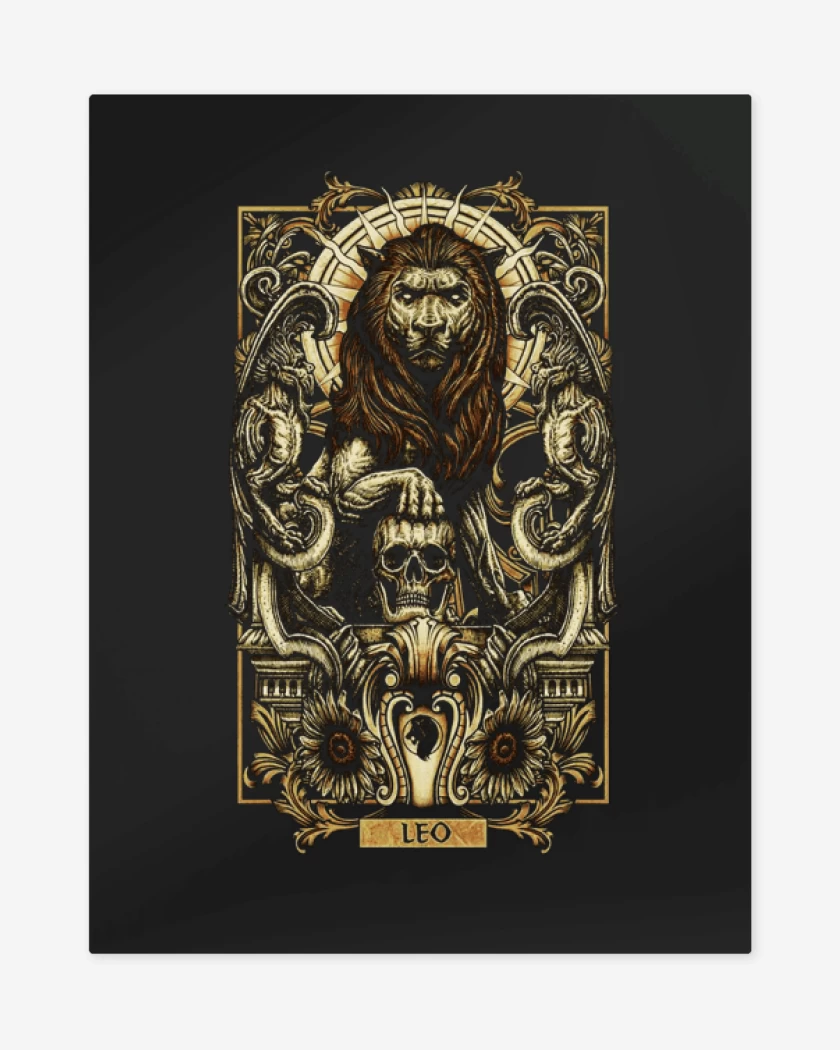 Print metalico Negro de Leo